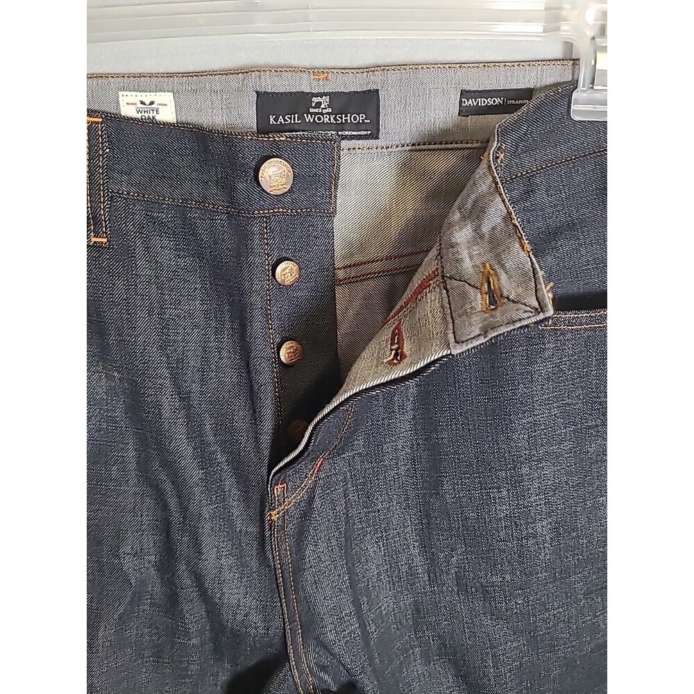 Kasil Workshop Jeans Men’s 40x34 Davidson Straight USA White Oak Cone Selvedge - Picture 4 of 15